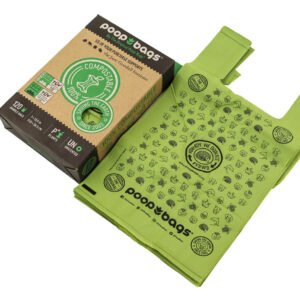 The Original Poop Bags Jane Goodall Compostable Poop Bags w/Handle Ties